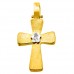 Χρυσός χειροποίητος βαπτιστικός σταυρός Κ14